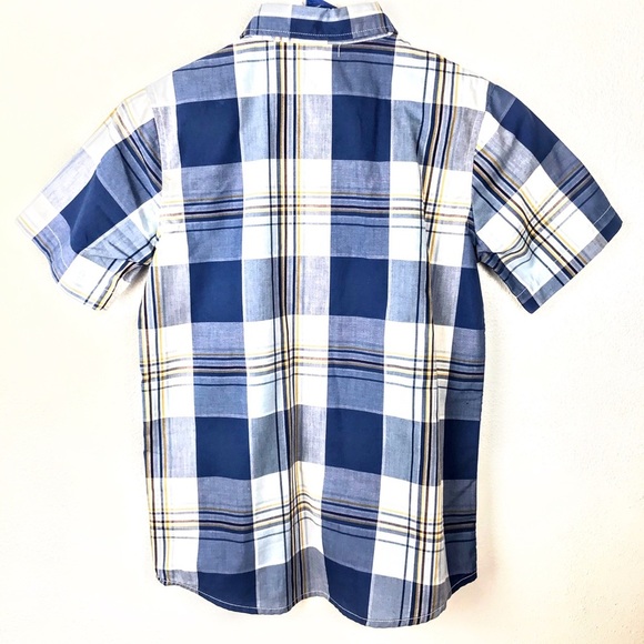 NWT Old Navy Blue Plaid Button Up - Picture 2 of 7